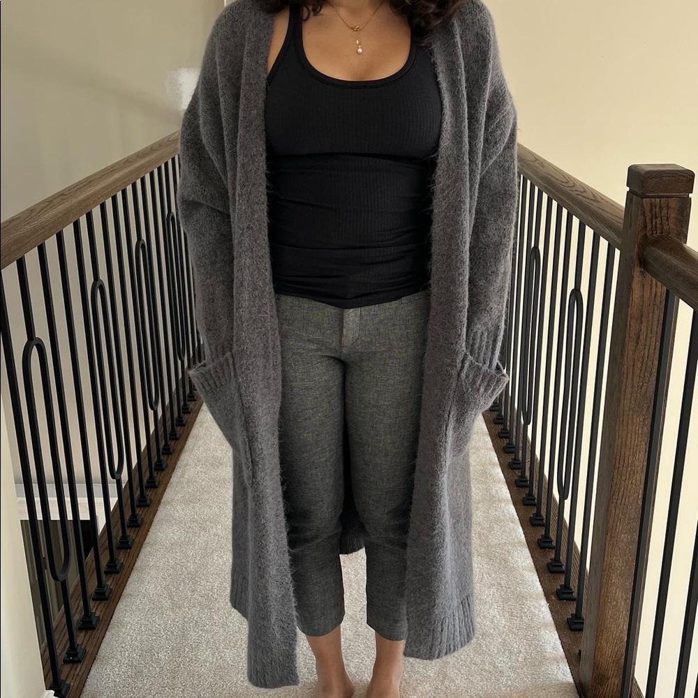 ZARA LONG KNIT POCKET CARDIGAN - Picture 4 of 8